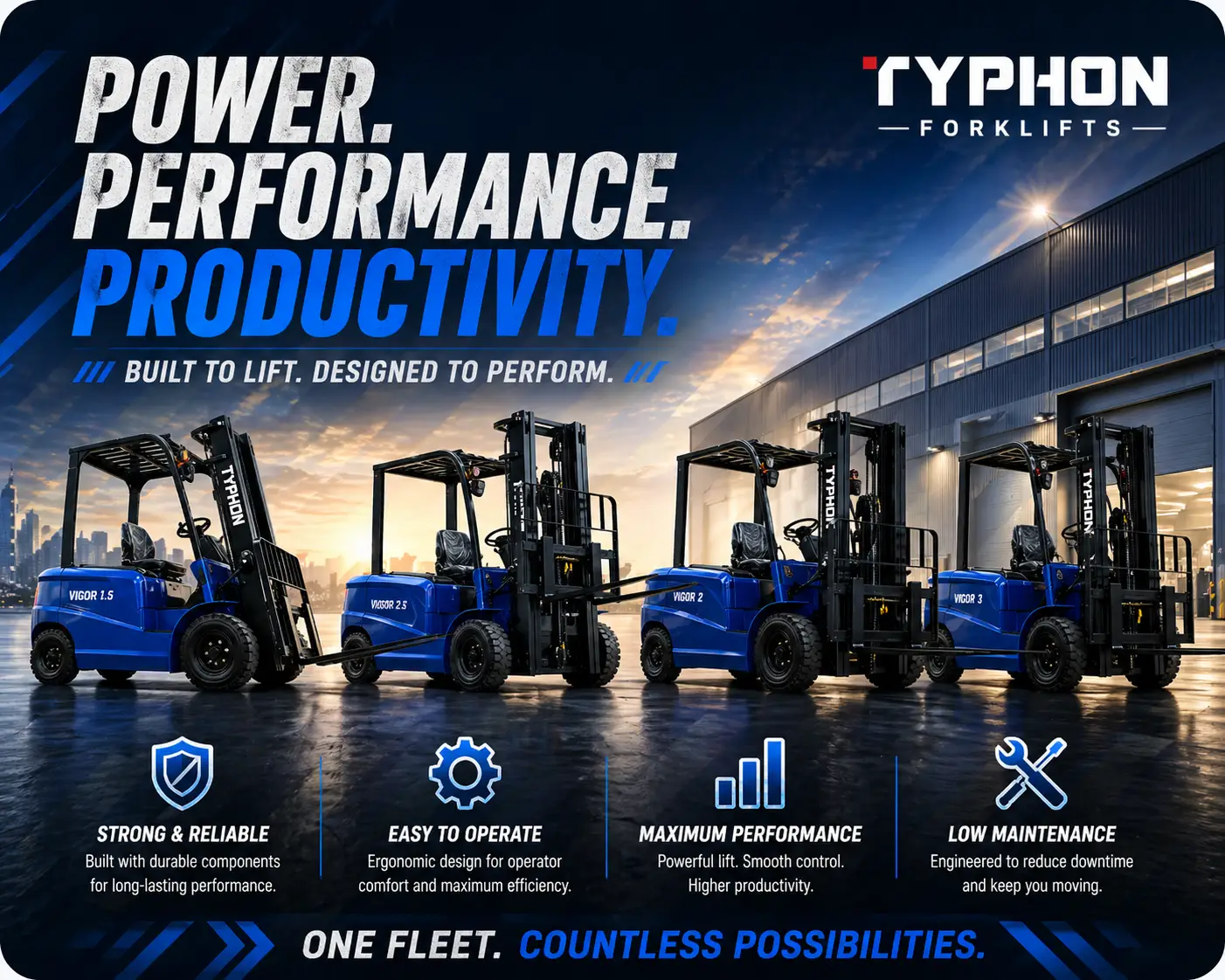 American Forklift - TYPHON heavy duty forklifts performance series