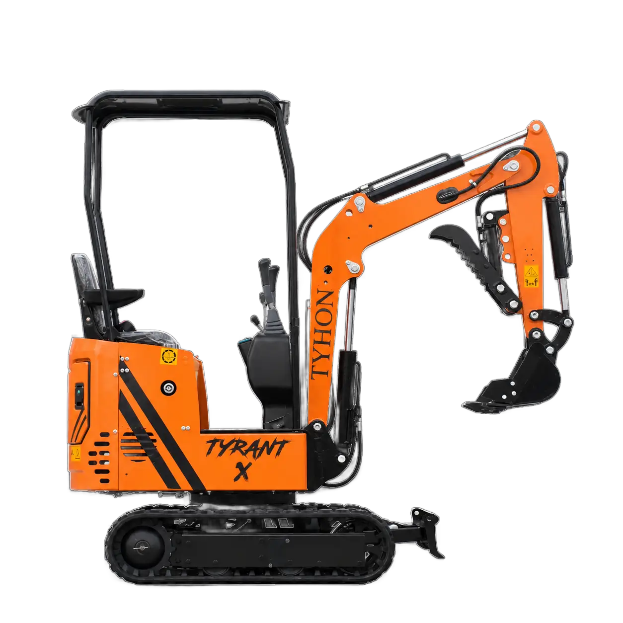 Compact mini excavator for digging and excavation