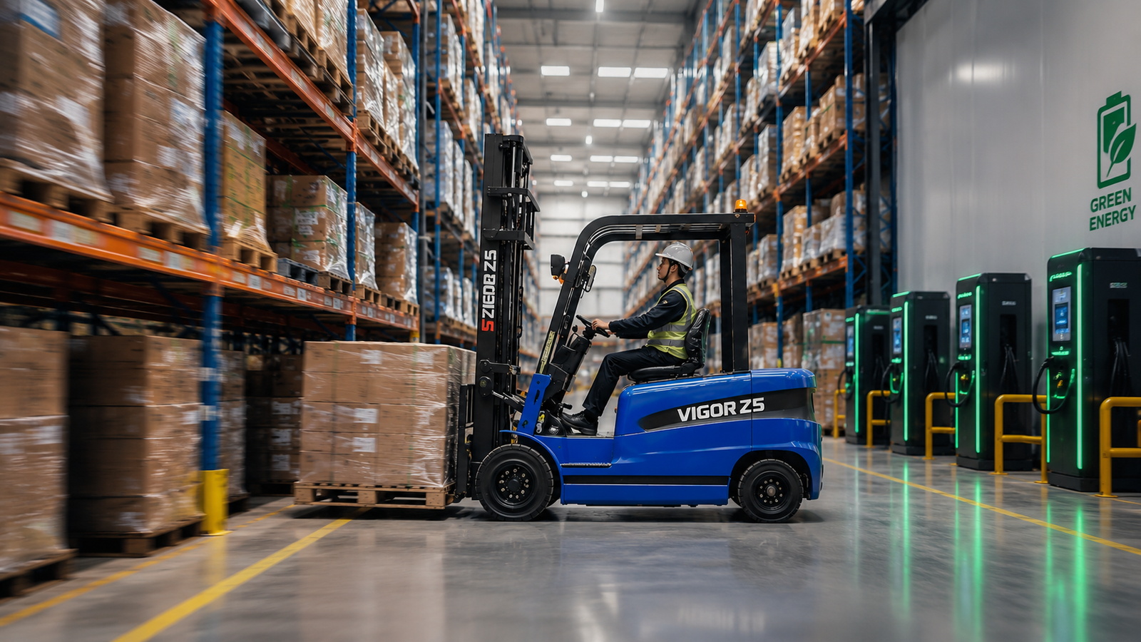 forklift at warehouse